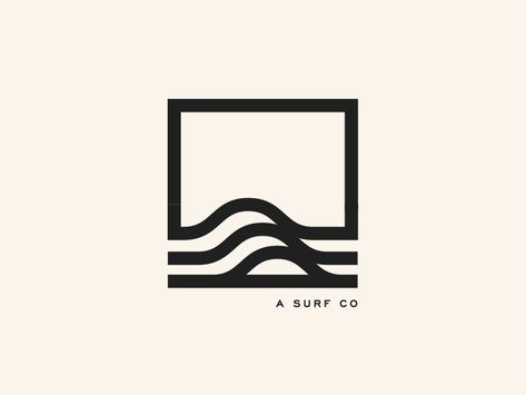 A Surf Co square logomark wave ocean geometric monoline logo Ideal Logo, Surf Logo, Inspiration Logo Design, Desain Editorial, Surf Brands, Waves Logo, Logo Luxury, Square Logo, Modern Logo Design