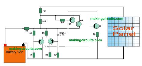 Solar Charger Circuit, Led Star Lights, Battery Charger Circuit, Voltage Divider, Solar Battery Charger, Star Lights, Lithium Battery Charger, Electronic Circuit Projects, Electronic Circuit