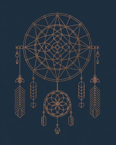 Dreamcatcher Symbol, One Color Screen Print, Dreamcatcher Art, Omg Posters, Dream Catcher Mandala, Dreamcatcher Design, Dream Catcher Art, Geometric Symbols, Dream Symbols