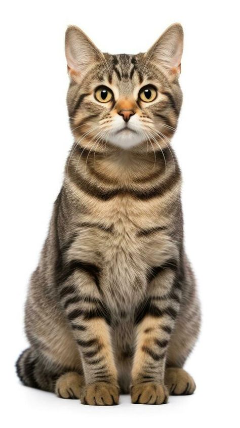 Brown and white american wirehair cat sitting on white background AI Generative American Wirehair Cat, Cat White Background, American Wirehair, Animal References, Dapper Gentleman, Tree Saw, Cityscape Photos, Nature Backgrounds, Cat Sitting