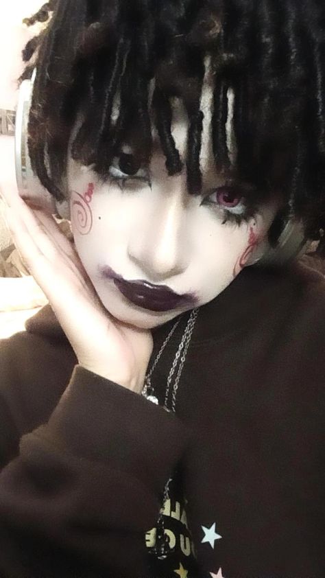 Vkei Makeup Looks, Vkei Makeup Tutorial, Vkei Make Up Tutorial, Vkei Make Up, Vkei Makeup, Visual Kei Makeup, Red Makeup Looks, Red Eyeliner, Anime Makeup