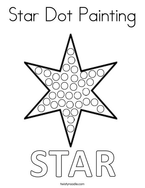 Star Dot Painting Coloring Page - Twisty Noodle Star Dot Painting, Star Of Bethlehem Craft Preschool, Star Crafts For Preschoolers, Star Stamping Preschool, Do A Dot Christmas Printables, Christmas Star Coloring Pages, Christmas Tree Dot Painting Printable, Christian Christmas Printables, Nativity Star