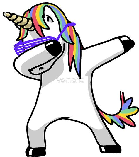 Dabbing Unicorn Shirt Dab Hip Hop Funny Magic by vomaria Dabbing Unicorn, A Unicorn, Dancing, Rainbow