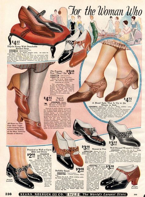 1925, Sears 1920s Womens Shoes, Roaring 20s Shoes, 20s Shoes, Style Année 20, Make Your Own Shoes, 1920s Shoes, Historical Shoes, Sears Catalog, 1920 Fashion