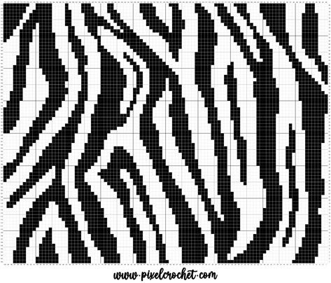 Animal Print Crochet Patterns, Pixel Art Crochet Pattern, Crochet Zebra Blanket, Crochet Zebra Pattern, C2c Patterns, Crochet Zebra, Intermediate Knitting Patterns, Knit Clothes, Advanced Knitting