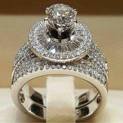 Free 2-day shipping. Buy 925 Sterling Silver Natural Zircon Diamond Gemstones Wedding Band Rings at Walmart.com Round Engagement Rings, Bridal Wedding Rings, Silver Engagement Rings, Men's Jewelry Rings, Engagement Anniversary, Wedding Rings For Women, Engagement Ring Settings, Bridal Sets, Vintage Engagement Rings