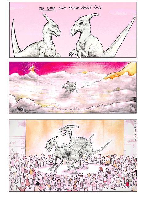 One Time Thing - The Perry Bible Fellowship Perry Bible Fellowship, Today Is My Birthday, You Funny, Funny Comics, Dinosaurs, Funny Images, Funny Jokes, Funny Pictures, Funny Memes