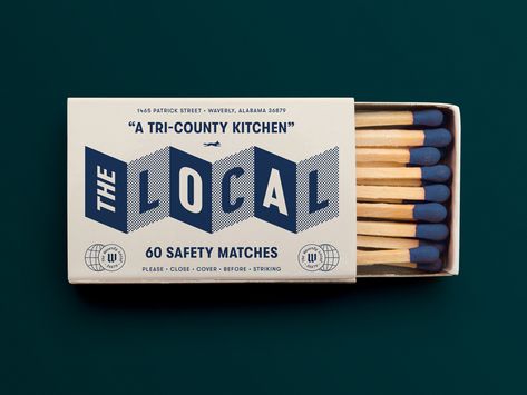 Matchbox dribbble Match Box Design, Restaurant Matches, Map Logo, Matchbook Art, Matchbox Art, Safety Matches, Match Box, Local Design, Typography Logo