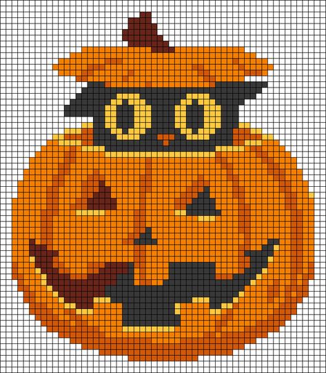 Alpha pattern #106163 | BraceletBook Fall Crochet Tapestry, Spooky Alpha Pattern, Alpha Patterns Halloween, Halloween Crochet Tapestry, Fall Alpha Patterns, Halloween Pixel Art Grid, Halloween Alpha Pattern, Horror Pixel Art, Pixel Art Halloween