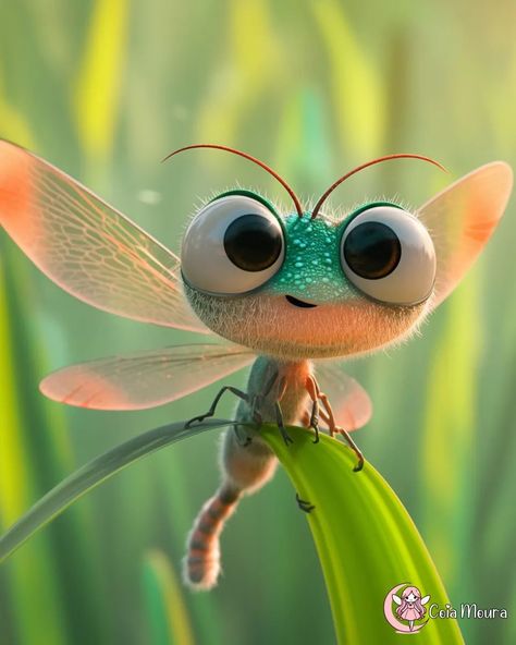 Dragonflies are known for their swift and agile flight, which is largely dependent on their ability to regulate their body temperature. To maintain their optimal body temperature for flight, dragonflies employ a variety of thermoregulation strategies. Dragonfly Cartoon, Dragonfly Character, Dragonfly Concept Art, Dragon Fly, Frog Animated, Fairy Riding Dragonfly, Dragonfly Larvae, Animated Animals, Big Eyes Art