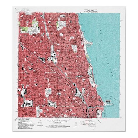 VINTAGE MAP OF CHICAGO LOOP, ILLINOIS ON CANVAS POSTER | Zazzle.com Map Of Chicago, Chicago Loop, Custom Framed Art, Chicago Map, Office Art, Corner Designs, Vintage Map, Vintage Colors, Canvas Poster