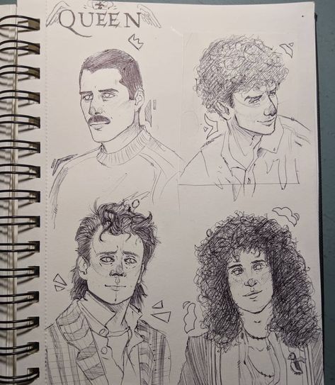 Queen Drawing, Sketches Simple, Beatles Art, Doodle Tattoo, Queen Art, Queen Photos, Queen Pictures, Queen Freddie Mercury, Queen Band