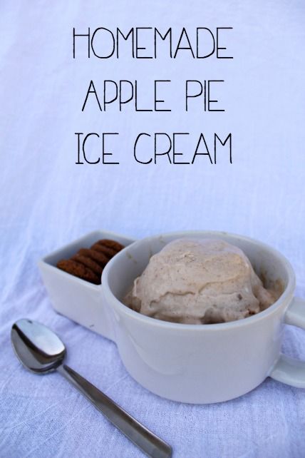 Apple pie....in ice cream form. With crushed ginger snaps on top. Amazing! | 5DollarDinners.com Ice Cream Homemade Machine, Apple Pie Homemade, Apple Pie Ice Cream, Recipe With Honey, Pie Homemade, Homemade Machine, Ice Cream Homemade, Pie Ice Cream, Homemade Apple Pie