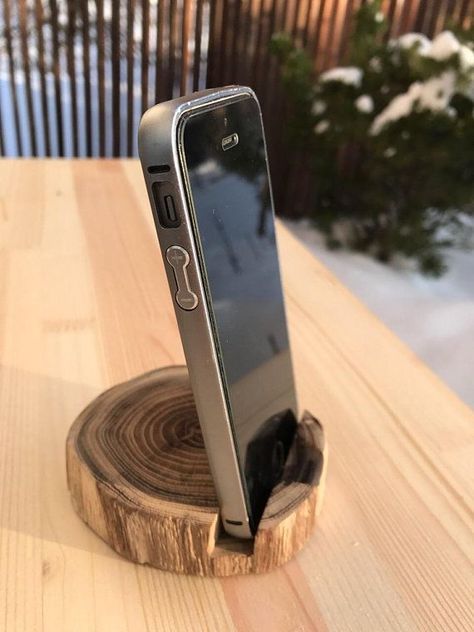 Wood Phone Holder, Wood Docking Station, Phone Dock, Minimalist Phone, Rustic Desk, Iphone Holder, Iphone Stand, Support Telephone, Tablet Stand