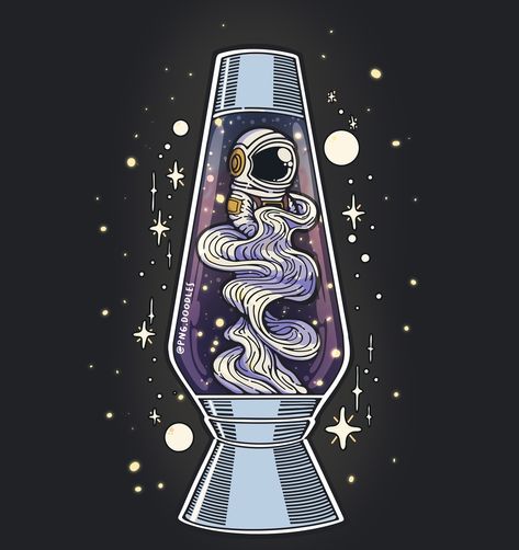 👩‍🚀✨🌋 90s astronaut lava lamp — a homage to @oddarette, the queen of lava lamps 🤓✨ Named – mista lava lava. 👩‍🚀✨🌋 🤓 Made in @procreate, iPad Pro 11”, apple pen (gen 2), @godoodroo screen protector 🕰️ time spent — just under 5 hrs #️⃣ #procreate #digitalart #illustration #artistsoninstagram #artoftheday #spaceart #inktober52astronaut #beautifulbizarre Lava Lamp Illustration, Lava Lamp Drawing, Lava Lamp Art, Png Doodles, Procreate Ipad Pro, Space Man, Apple Pen, Lava Lamps, Procreate Ipad