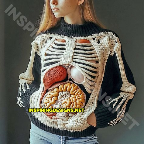 Let’s dive into the wonderfully weird and fabulously funky world of human anatomy sweaters. Picture this: you’re strolling down the street, and heads turn. Why? Because your sweater isn’t just any old knit. It’s a vivid, lifelike representation of the human body, showcasing everything from your heart and lungs to your digestive system and even … Heart And Lungs, Human Anatomy, Human Body, Anatomy, Bring It On, Human, Turn Ons, Knitting, Clothes