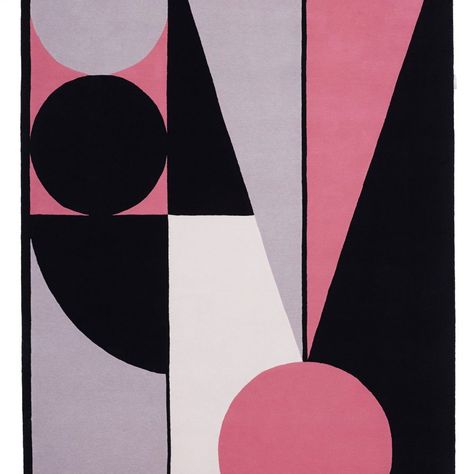 Japanese Abstractions n°1 - Maison Dada Black Abstract Art, Contrast Art, Harmony Art, Bauhaus Movement, Shapes Art, Geometrical Shapes, Art Deco Rugs, Shaped Rug, Tape Art