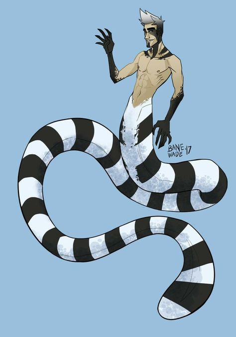 Sea Snake Mermaid, Snake Mermaid, Half Snake Half Human, Snake Person, Anime Snake, Snake People, Naga Snake, Snake Man, Monster High Oc