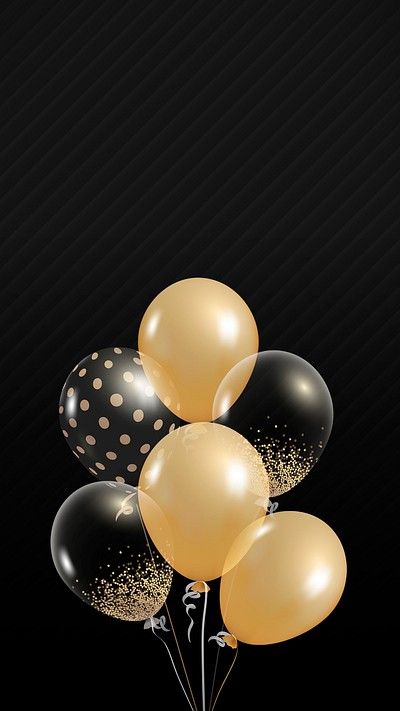 Black And Gold Balloons Background, Gold And Black Balloons, Golden Balloons, Balloon Png, Happy Birthday Black, Black And Gold Balloons, Yellow Balloons, Beer Poster, Black Balloons