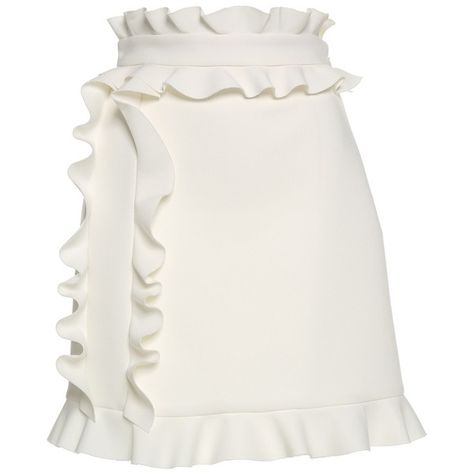 Msgm  Ruffled Stretch-Cady Mini Skirt ($305) ❤ liked on Polyvore featuring skirts, mini skirts, bottoms, bianco, white mini skirt, short ruffle skirt, mini skirt, white frilly skirt and white ruffle mini skirt Arcane Clothes, White Ruffle Mini Skirt, Short Ruffle Skirt, White Ruffle Skirt, Frilly Skirt, Outfit Elegantes, Rok Mini, Frill Skirt, Flounce Skirt