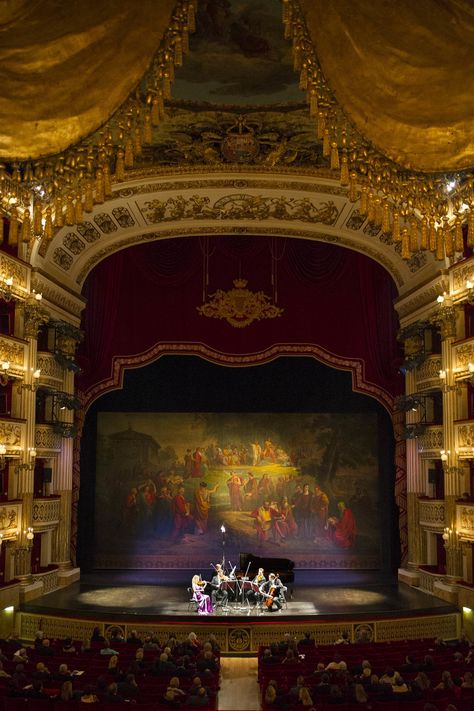 fabforgottennobility:      Teatro San Carlo, Napoli Majestic Theatre, Theatre Interior, Italy Milan, Vintage Theatre, A Night At The Opera, San Carlo, Naples Italy, Concert Hall, Magical Places