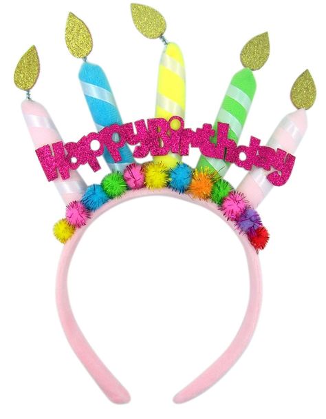 Prom Hair Accessories, Photo Booth Prop, Birthday Headband, Party Headband, Birthday Cake With Candles, Candle Cake, Designer Candles, Cool Stuff, Girls Headbands