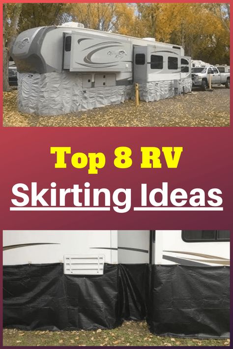 8 RV Skirting Ideas Pinterest 2 Skirting Ideas For Homes, Rv Plumbing, Rv Skirting, Skirting Ideas, Rv Winterizing, Camper Maintenance, Travel Trailer Living, Vinyl Skirting, Rv Travel Trailers