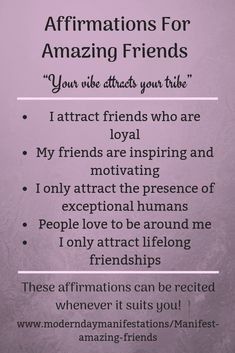 Manifesting Friendship Affirmations, Friendship Affirmations, Attract Friends, I Attract, Vision Board Manifestation, Spiritual Manifestation, Amazing Friends, Daily Positive Affirmations, Finding Your Soulmate