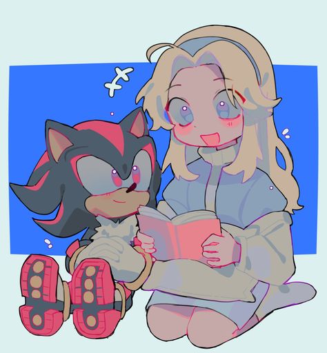 Dolly On Twitter, Maria The Hedgehog, Shadow And Maria, Knuckles The Echidna, Blue Hedgehog, Sonic Franchise, Bedtime Story, Sonic And Shadow, Sonic Art