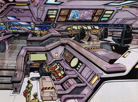 Scifi Interior, Ship Interior, Cassette Futurism, Syd Mead, Spaceship Interior, Sci Fi Spaceships, 70s Sci Fi Art, Starship Concept, Sci Fi Anime