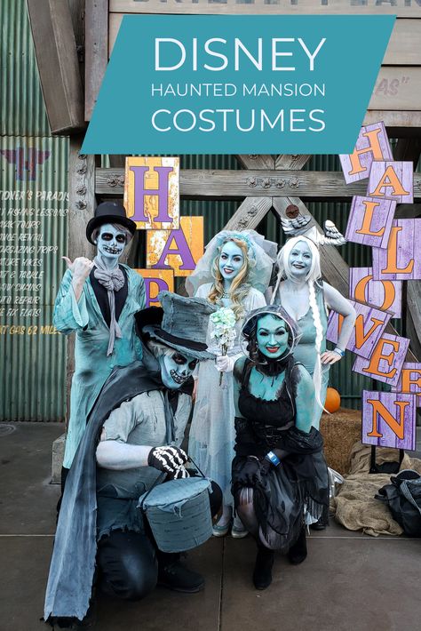 Disney Attraction Costume, Haunted Mansion Costumes Diy, Haunted Mansion Ghost Costume, Haunted Mansion Group Costume, Haunted Mansion Cosplay, Disney Haunted Mansion Costume, Haunted Mansion Family Costume, Elemental Halloween Costumes, Haunted Mansion Characters