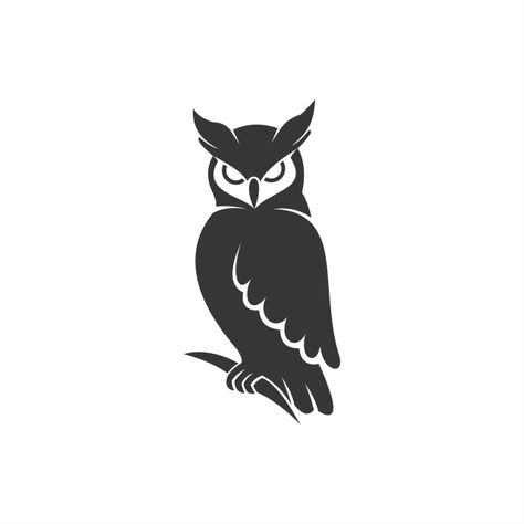 Owl Logo Ideas, Owl Vector Illustration, Owl Graphic Design, Www Logo, Owl Logo Design, Owl Tattoo Drawings, Simple Owl, Owl Silhouette, Owl Png