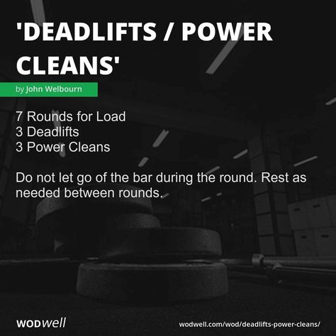 Cleans Workout, Crossfit Plan, Power Clean Workout, Station Workouts, How To Do Deadlifts, Dumbell Workouts, Metcon Workout, Crossfit Challenge, Lean Workout