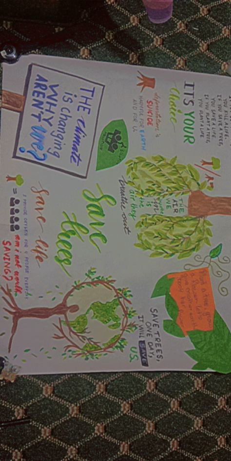 Save trees environment nature poster DIY aesthetic Environment Chart Ideas, Afforestation Poster, Save Trees Save Earth Posters, Save Trees Poster Creative Drawing, Environmental Posters Drawing, Save Forest Poster, Save Trees Poster Creative, Save Wildlife Poster Ideas, Save Nature Poster Environment