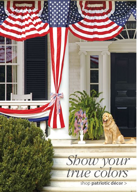 Show your true American colors with Grandin Road this summer. Patriotic Bunting, Yankee Doodle, Pumpkin Topiary, American Summer, Independence Day Decoration, Fourth Of July Decor, Stacked Pumpkins, Patriotic Decor, Diy Simple