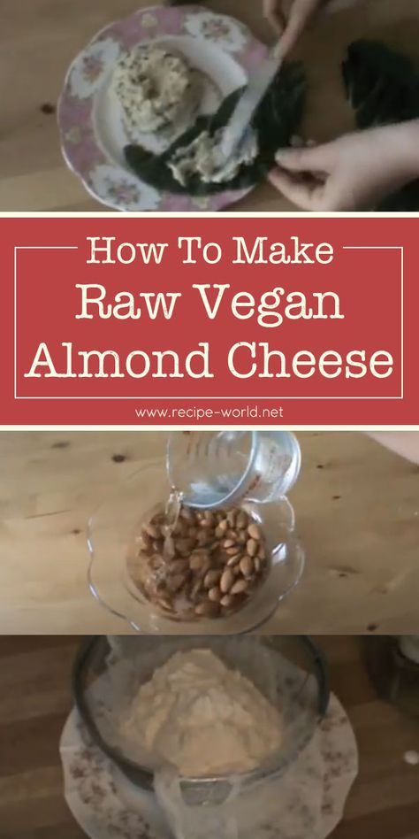 Raw Vegan Almond Cheese Recipe Raw Almond Recipes, Raw Almonds Recipes, Vegan Almond Cheese, Almond Cheese Recipe, Almond Cheese, Almond Breeze, Raw Almonds, Tasty Healthy, Cheese Recipe