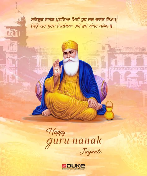 May the light of Guru Nanak Dev Ji's teachings keep us on the right path in life always.   Wishing you & your family a very Happy Gurupurab!   #GuruNanakJayanti Shri Guru Nanak Dev Ji Gurpurab Wishes In Punjabi, Happy Birthday Guru Nanak Dev Ji, Shri Guru Nanak Dev Ji Pics, Gur Purab Guru Nanak Dev Ji, Guru Nanak Dev Ji Birthday Wishes, Guru Nanak Dev Ji Joti Jot Diwas, Shri Guru Nanak Dev Ji Gurpurab, Guru Nanak Dev Ji Prakash Purab, Guru Nanak Dev Ji Guru Purab