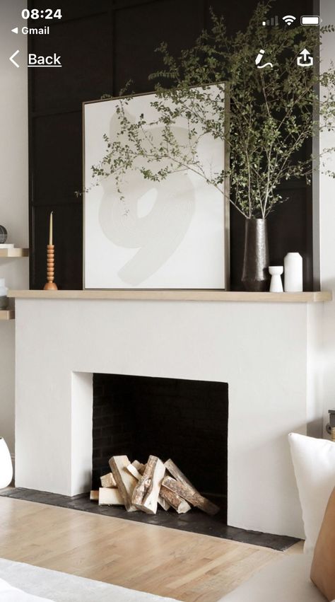 Wood Stoves Ideas, Pellet Stove Ideas, Brick Wall Fireplace, Modern Fireplace Decor, Black Tile Fireplace, Modern Mantle, Black Brick Fireplace, Minimalist Fireplace, Simple Fireplace