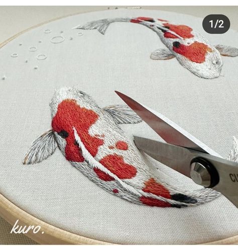 Bead Stitching, Koi, Sewing Projects, Couch, Embroidery, Sewing, Quick Saves