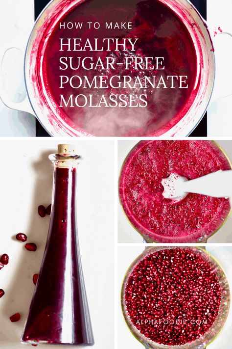 How to Make Sugar-free Pomegranate Molasses Pomegranate Jelly, Molasses Recipes, Food Tutorials, Pomegranate Recipes, Drink Syrups, Persian Cuisine, Yogurt And Granola, Pomegranate Fruit, Pomegranate Molasses