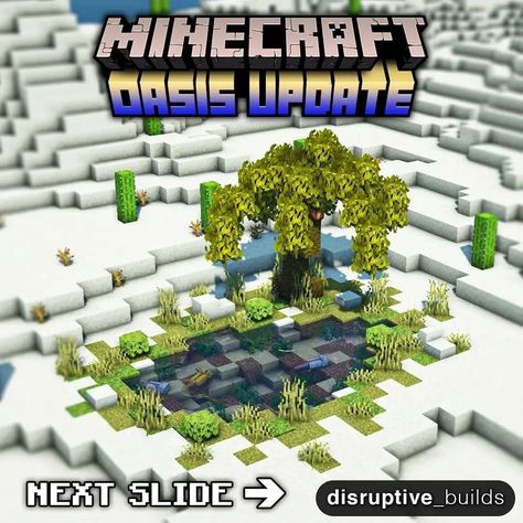 Oasis Minecraft, Minecraft Oasis, Minecraft Desert, Minecraft Steampunk, Desert Oasis, Minecraft Architecture, Minecraft Crafts, Minecraft Projects, Minecraft Creations