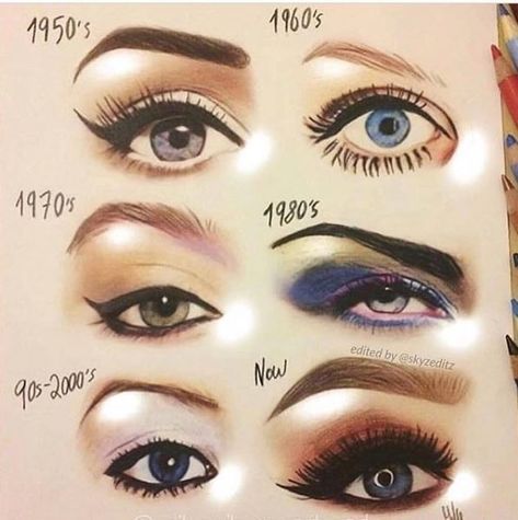 Beauty Tips on Instagram: “Which year is your fav? Comment below 👇 💕💕 Tag your makeup 💄 bestie 😍😍 @skyzeditz . .…” 1980 Makeup, 90s Eye Makeup, Maquillage Pin Up, Rockabilly Makeup 50s, Rockabilly Makeup, 50s Makeup, Fantasy Make-up, Pin Up Makeup, Animal Makeup