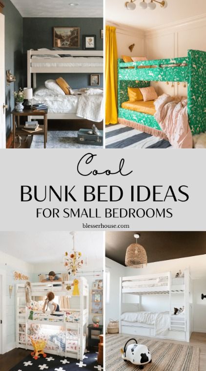 19 cool bunk bed ideas to add wow factor, function, and personality to a small room for kids and teens with a basic store-bought bunk.