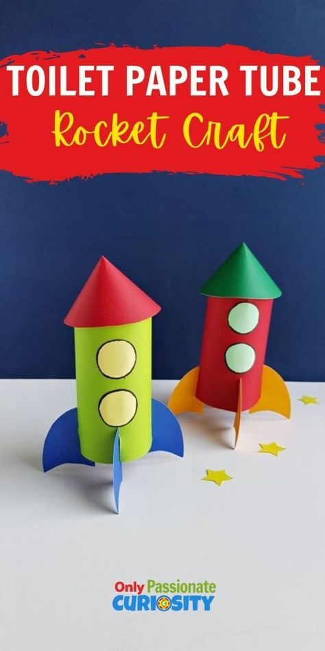 Rocket Craft For Kids, Homemade Rocket, Rocket Template, Rocket Craft, Diy Rocket, Kids Smile, Love Crafts, Rockets For Kids, Toilet Paper Tube