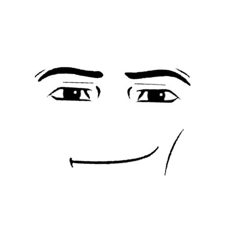 Roblox Smirk Face, Man Face Roblox Png, Rizz Face, Roblox Man Face, Funny Face Drawings, Male Face Drawing, 심플한 그림, Goofy Face, Goofy Drawing