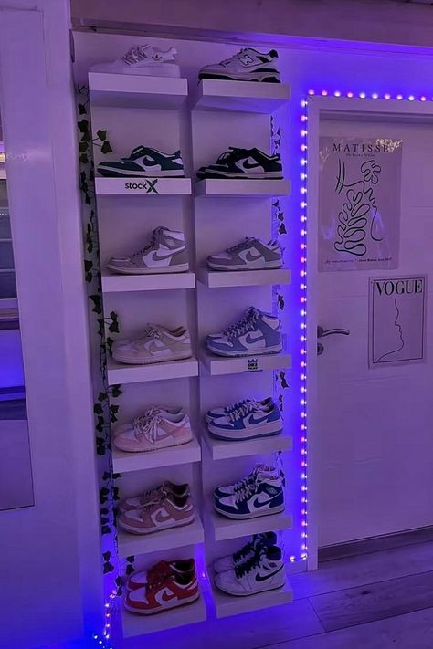 Baddie Room, Sneakerhead Room, Room Organization Bedroom, White Room Decor, Luxury Room Bedroom, Classy Bedroom, Room Redesign, Pinterest Room Decor, Girly Room