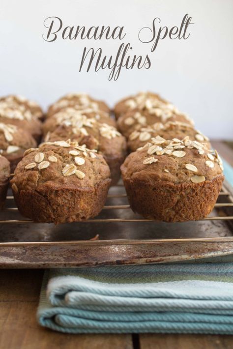 Birthday Muffins, Spelt Muffins, Spelt Flour Recipes, Spelt Recipes, Muffins Banana, Healthy Muffin, Spelt Bread, Muffins Easy, Lactose Intolerance