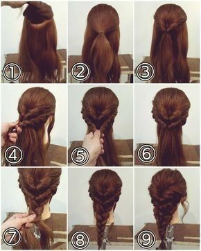 Celebrity Long Hair, Fishtail Braid Hairstyles, Hair Upstyles, Fishtail Braid, Christmas Hairstyles, Pinterest Hair, Hair Tutorials Easy, Peinados Fáciles Para Cabello Corto, Hair Up Styles