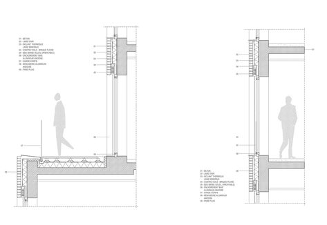 Balcony Detail Section, Balcony Section, Architectural Sections, Construction Details Architecture, Galleries Architecture, Architectural Floor Plans, Wooden Cabins, Architectural Section, Roof Structure