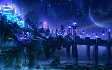 View In The Future Fantasy City Art Pictures Night Temple Lights Bridge Rock Stones 4k Ultra Hd Wallpaper For Desktop Laptop Tablet Mobile Phones And Tv 3840×2400 #4K #wallpaper #hdwallpaper #desktop Lily Tiktok, Backgrounds Drawing, Environment Inspiration, Fantasy Architecture, Fantasy Realm, Fantasy Worlds, Fantasy Background, Fantasy Forest, Fantasy Pictures